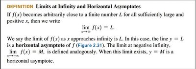 Limits at Infinity and Horizontal Asymptotes