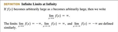 Infinite Limits at Infinity