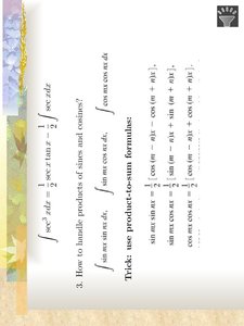 Product-to-sum formulas for trigonometric integrals