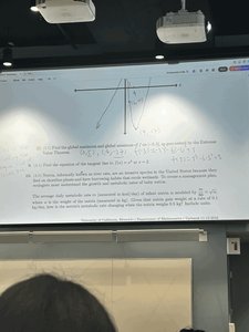 Derivative questions and graph analysis