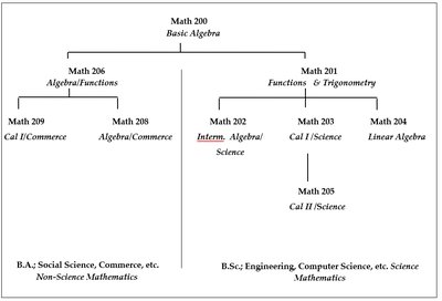 Concordia Math Course Progression Chart