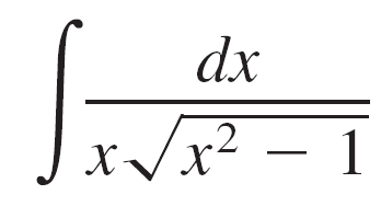 Integral of 1 over x sqrt(x^2-1)