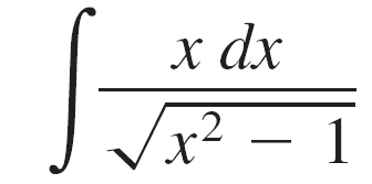 Integral of x over sqrt(x^2-1)