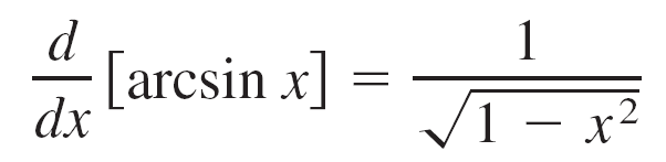 Derivative of arcsin x
