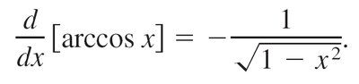 Derivative of arccos x
