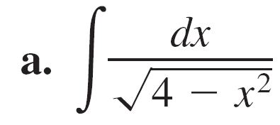 Integral of 1 over sqrt(4-x^2)