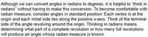 Thinking in radians explanation