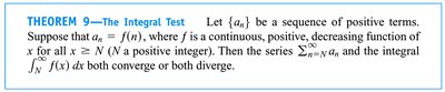Statement of the Integral Test theorem