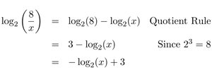 Expansion of log_2(8/x)