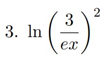 ln((3/ex)^2)