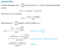Quotient Rule Theorem