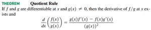 Quotient Rule Derivation