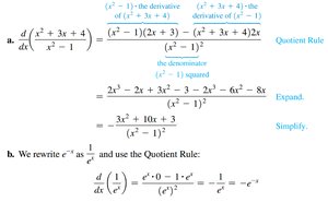 Quotient Rule Example with Steps
