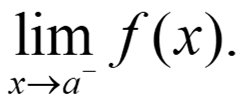 Left-hand limit notation
