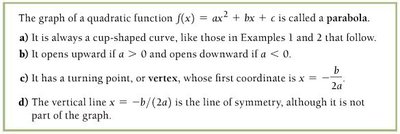 Properties of quadratic functions and parabolas