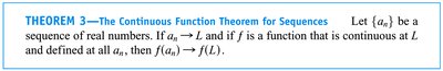 Continuous Function Theorem for Sequences