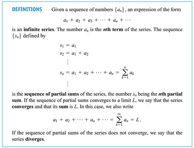 Table of partial sums for a geometric series