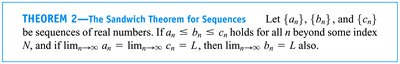Sandwich Theorem for Sequences