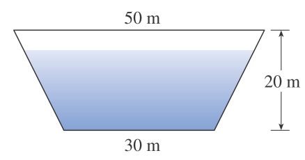 Trapezoidal dam diagram