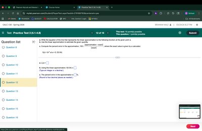 Linear approximation problem