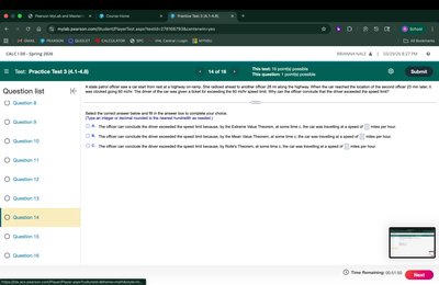 Mean Value Theorem application