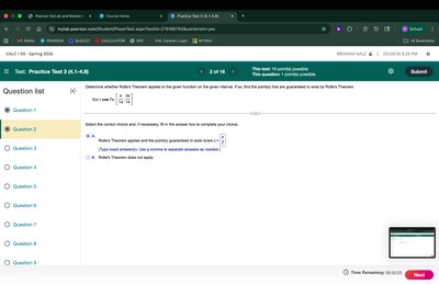Rolle's Theorem question