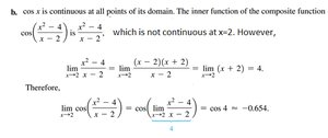 Example: limit of composite function with discontinuity