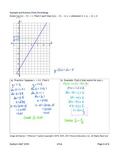 Worked examples of finding delta for linear functions