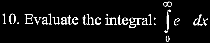 Improper integral setup