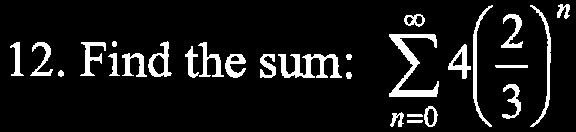 Geometric series sum setup