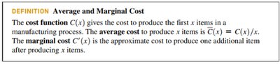 Average and marginal cost