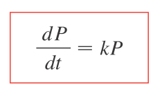 Law of natural growth equation