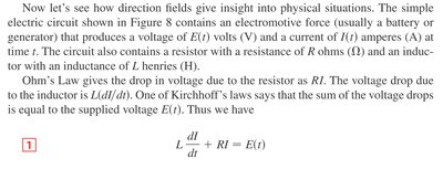 Electric circuit differential equation