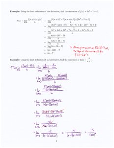 Worked Example: Derivative by Limit Definition