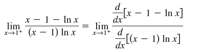 Applying L'Hôpital's Rule to a one-sided limit
