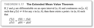 Statement of the Extended Mean Value Theorem