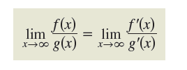 L'Hôpital's Rule for limits at infinity