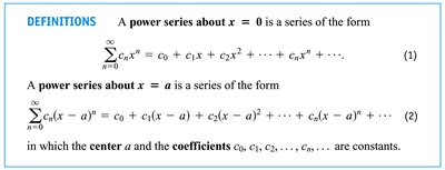 Definition of power series