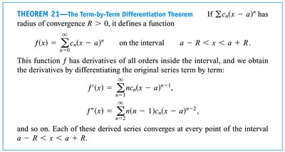 Term-by-term differentiation theorem for power series
