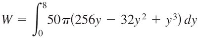 Integral for work to pump oil from tank