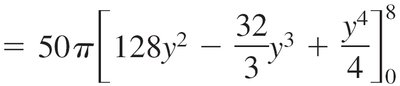 Evaluated integral for work