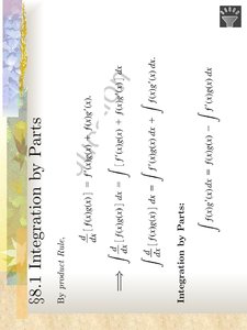 Derivation of integration by parts from the product rule