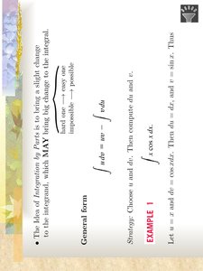 General form and strategy for integration by parts