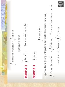 Worked examples of integration by parts