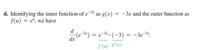 Chain rule for exponential function