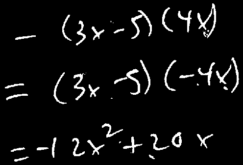 Intermediate steps for quotient rule example