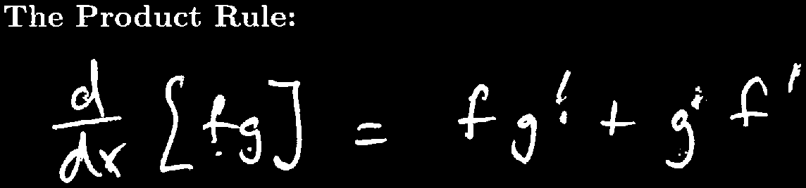 Product Rule formula