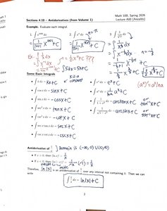 Examples and basic antiderivative formulas