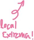 Arrow pointing to local extrema