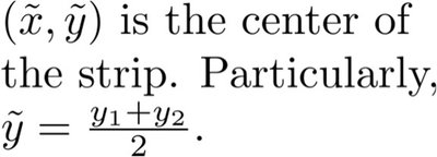 Formula for center of a strip